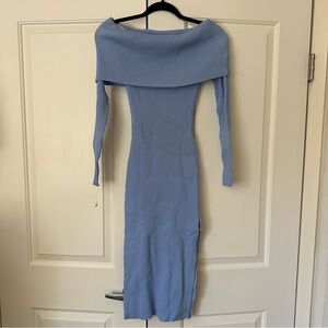 Long sleeve off the solder dress